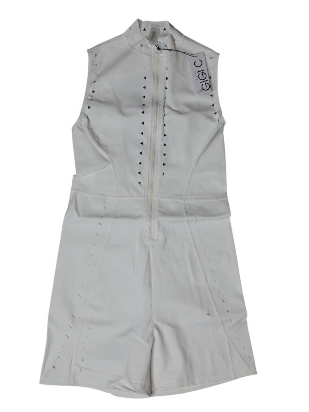 NEW GIGI C Kina Romper in White size Small activewear sport gym summer Women's